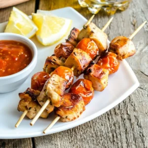 Bang Bang Chicken Skewers