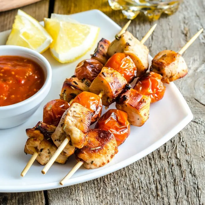 Bang Bang Chicken Skewers