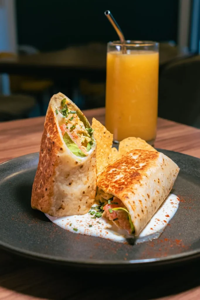 Cheesy Garlic Chicken Wraps