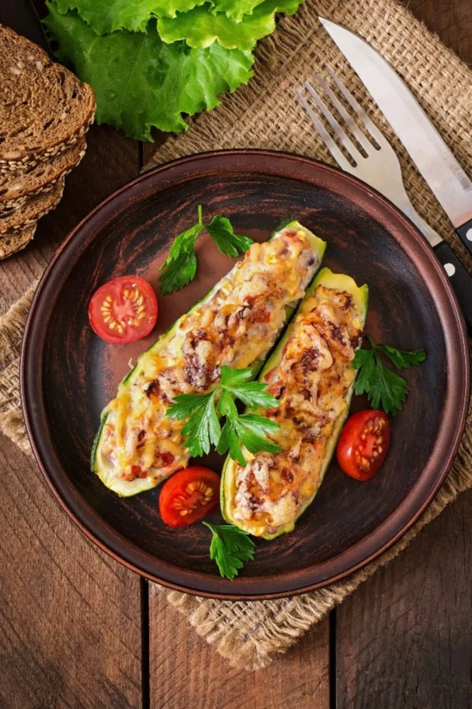 Loaded Zucchini Skins