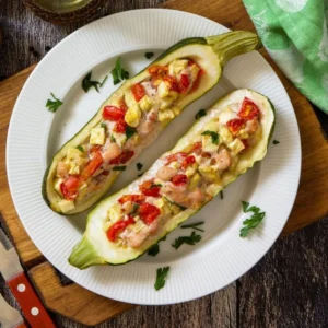 Loaded Zucchini Skins