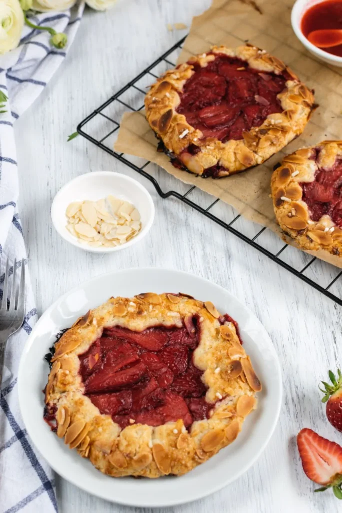 Strawberry and blueberry galette
