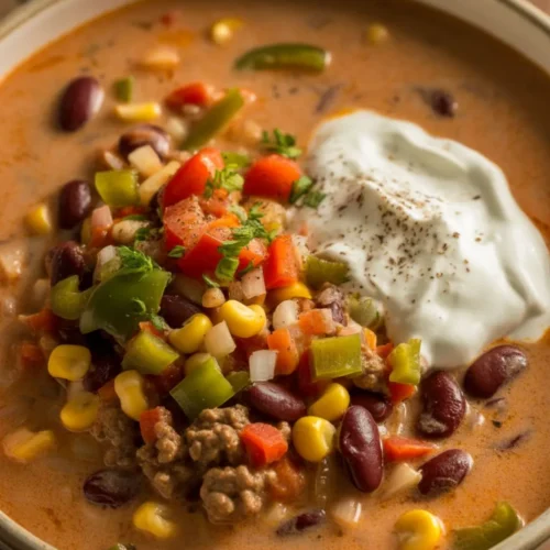 Cheesy Taco Soup Recipe