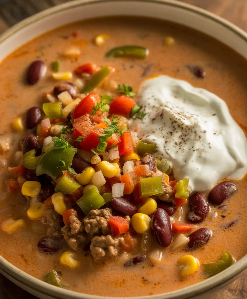 Cheesy Taco Soup Recipe