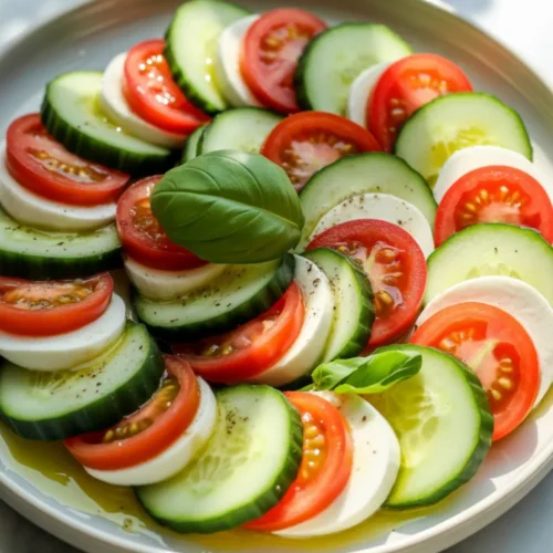 Cucumber Caprese Salad