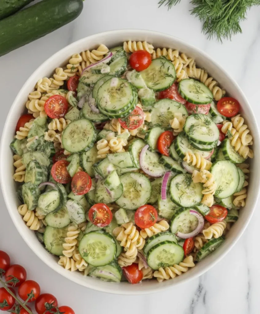Cucumber Pasta Salad Recipe