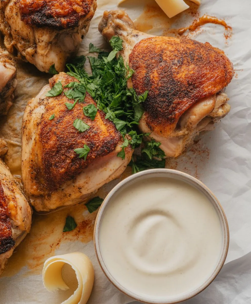 Garlic Parmesan Chicken Thighs