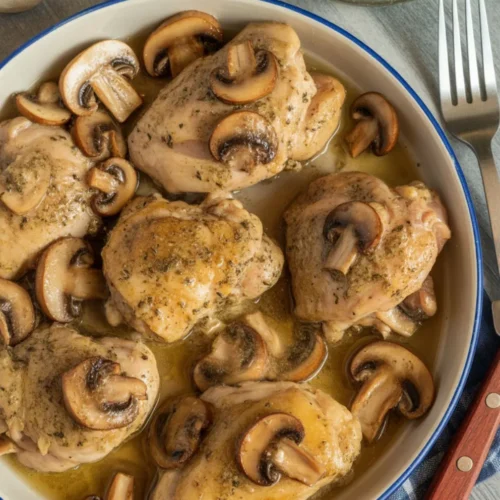 Garlic Mushroom Chicken Thighs