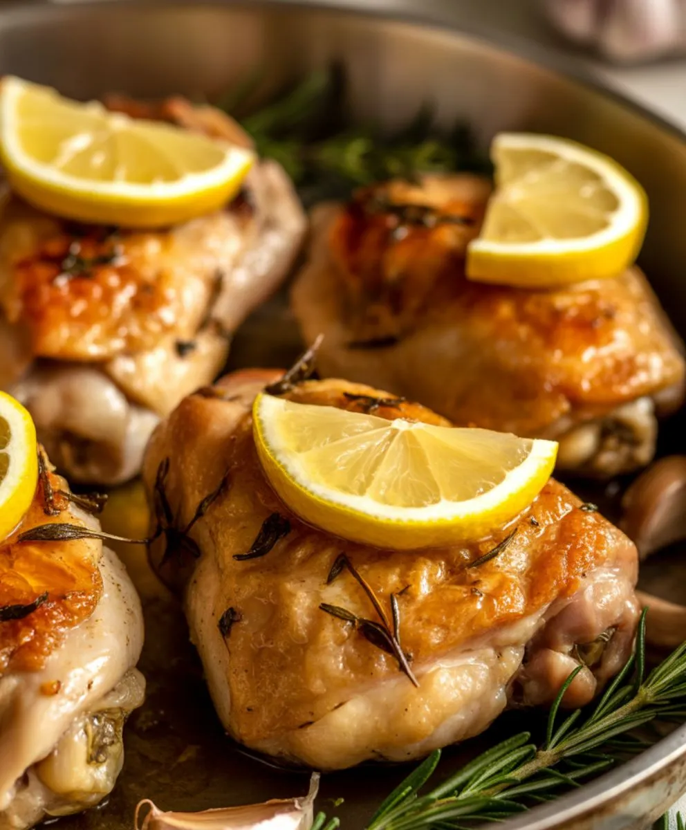 Lemon Garlic Chicken Thighs